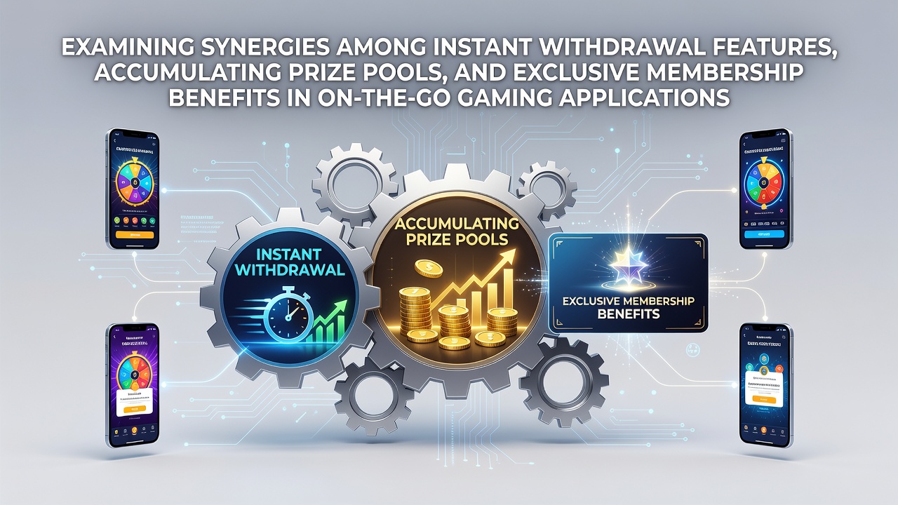 Mobile gaming interface displaying instant withdrawal confirmation alongside accumulating prize pool meter and membership tier indicators