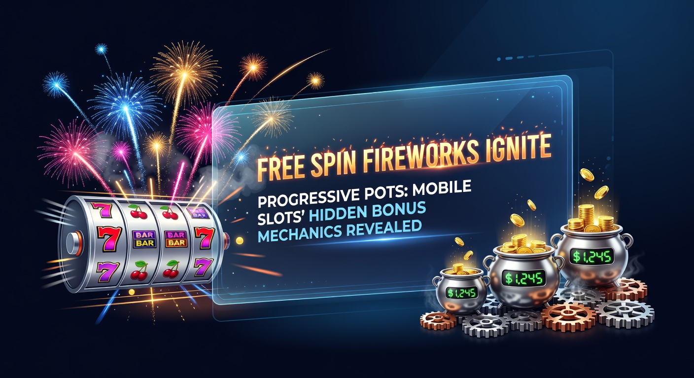 Vibrant mobile slot screen showing fireworks exploding during free spins, with progressive jackpot pots lighting up in the background