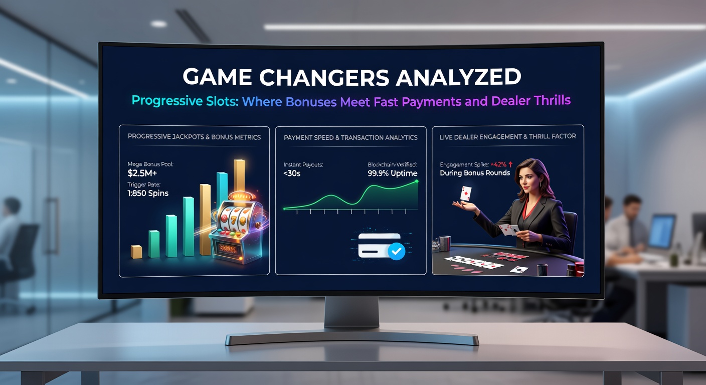 Dynamic screenshot of a progressive slot bonus round activating amid instant payout notifications and a live dealer waving from a split-screen view