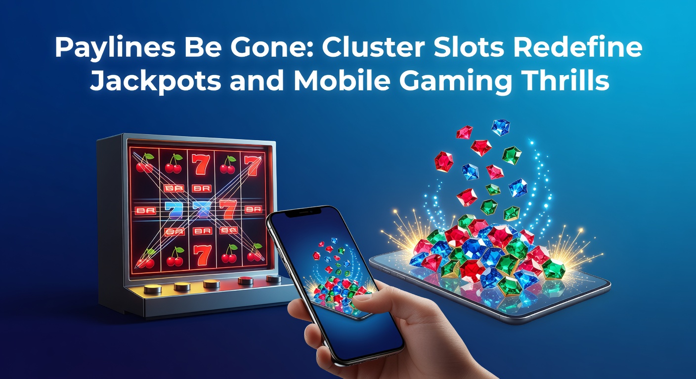 Vibrant cluster slot reels exploding with matching symbols forming massive wins across a grid