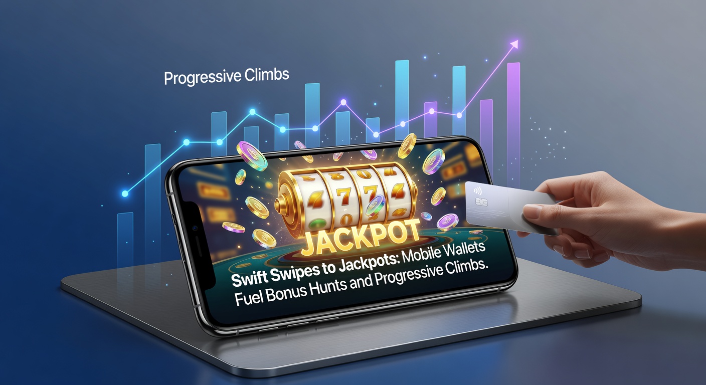 Smartphone screen showing a mobile wallet deposit into a vibrant slot game interface with progressive jackpot meter climbing in the background